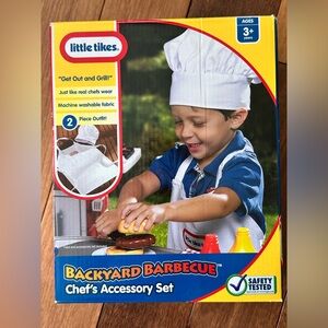 Little Tikes BBQ dress up set.  Never used.  Still folded in box!